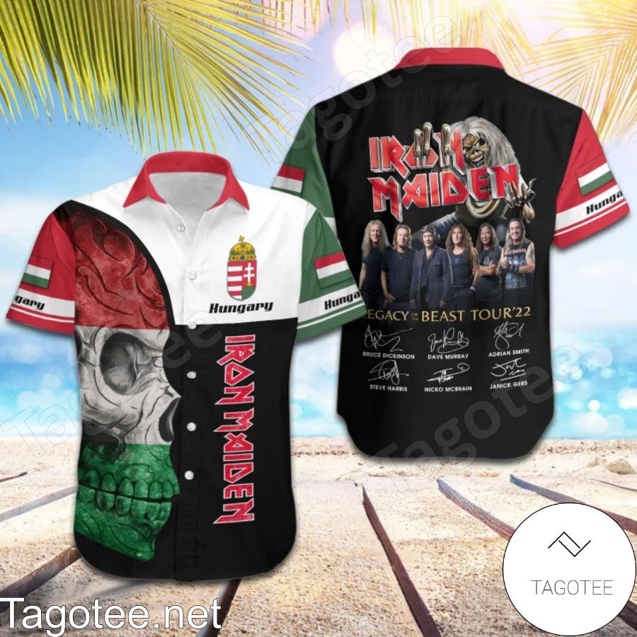 Iron Maiden Hungary Legacy of the Beast World Tour 2022 Hawaiian Shirt