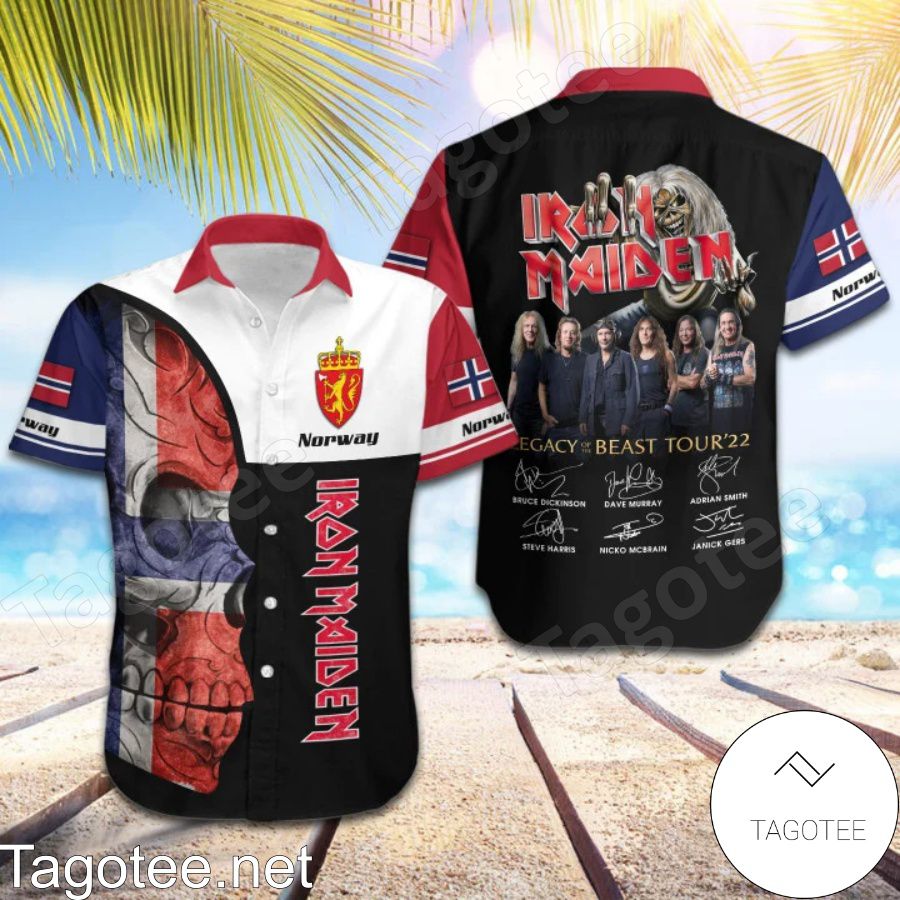 Iron Maiden Norway Legacy of the Beast World Tour 2022 Hawaiian Shirt