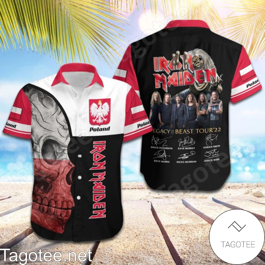 Iron Maiden Poland Legacy of the Beast World Tour 2022 Hawaiian Shirt