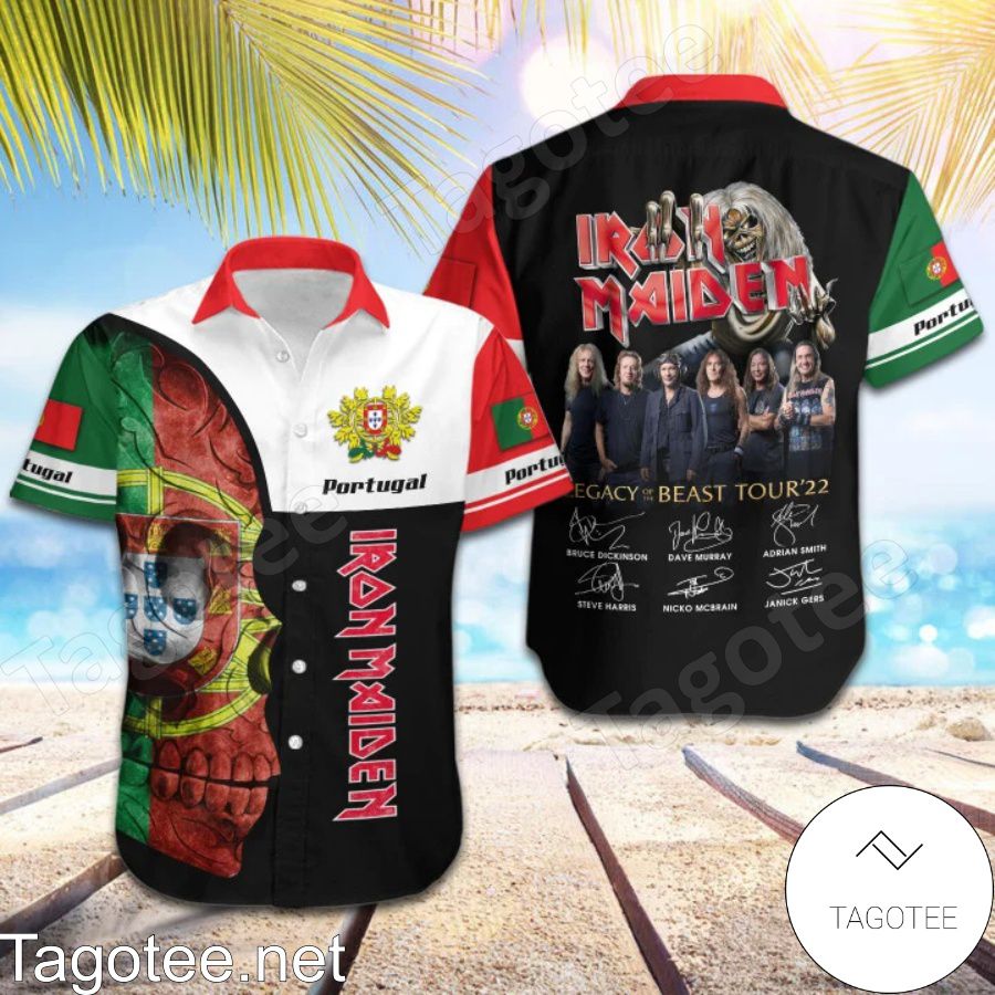 Iron Maiden Portugal Legacy of the Beast World Tour 2022 Hawaiian Shirt