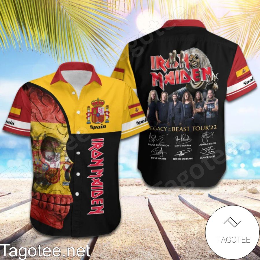 Iron Maiden Spain Legacy of the Beast World Tour 2022 Hawaiian Shirt