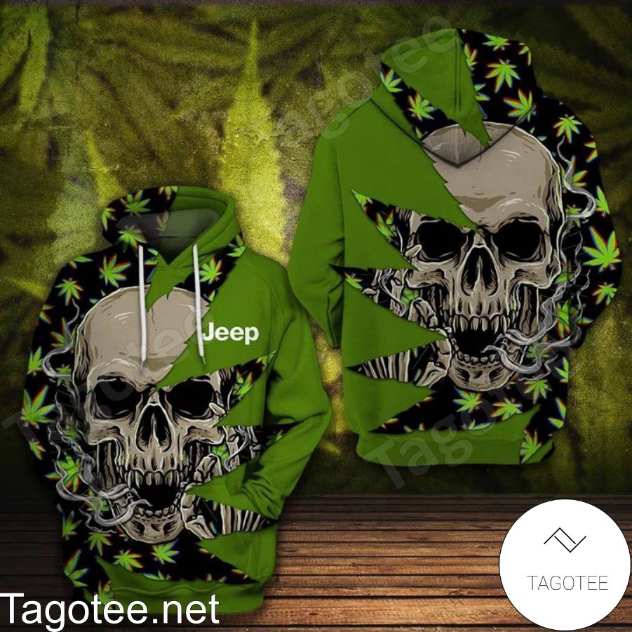 Jeep Skull Weed Leaf Hoodie
