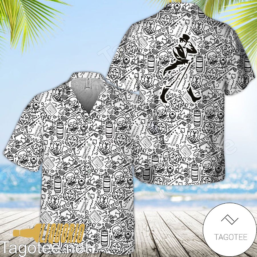 Johnnie Walker Doodle Art Hawaiian Shirt