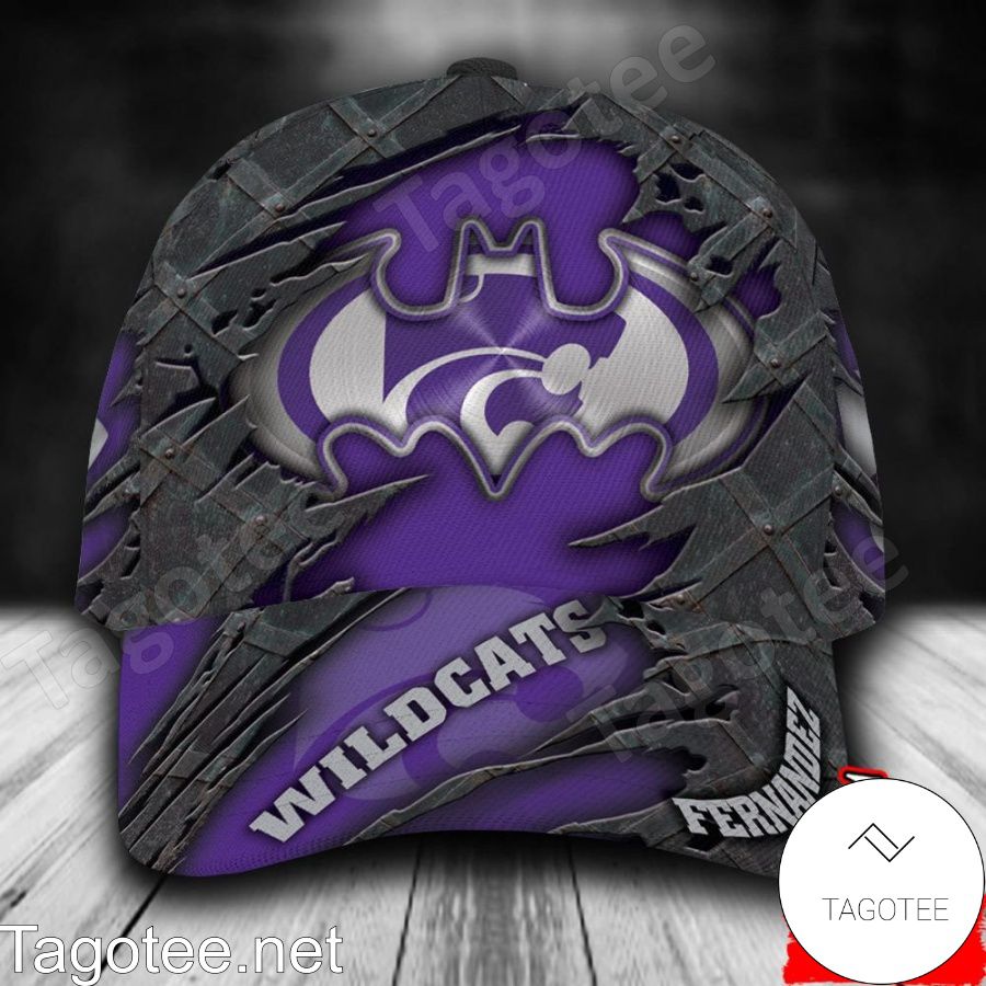 Kansas State Wildcats Batman NCAA Personalized Cap