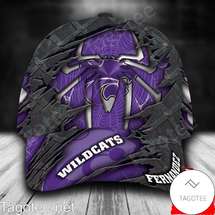 Kansas State Wildcats Spiderman NCAA Personalized Cap