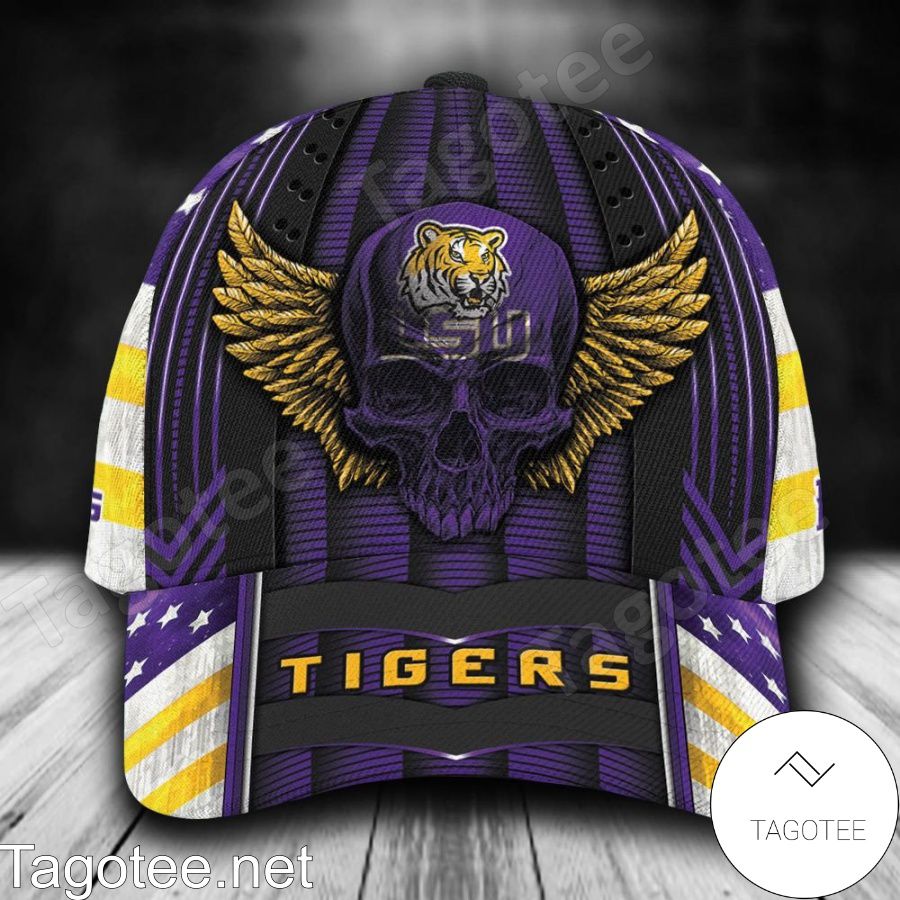 LSU Tigers Skull Flag NCAA Personalized Cap