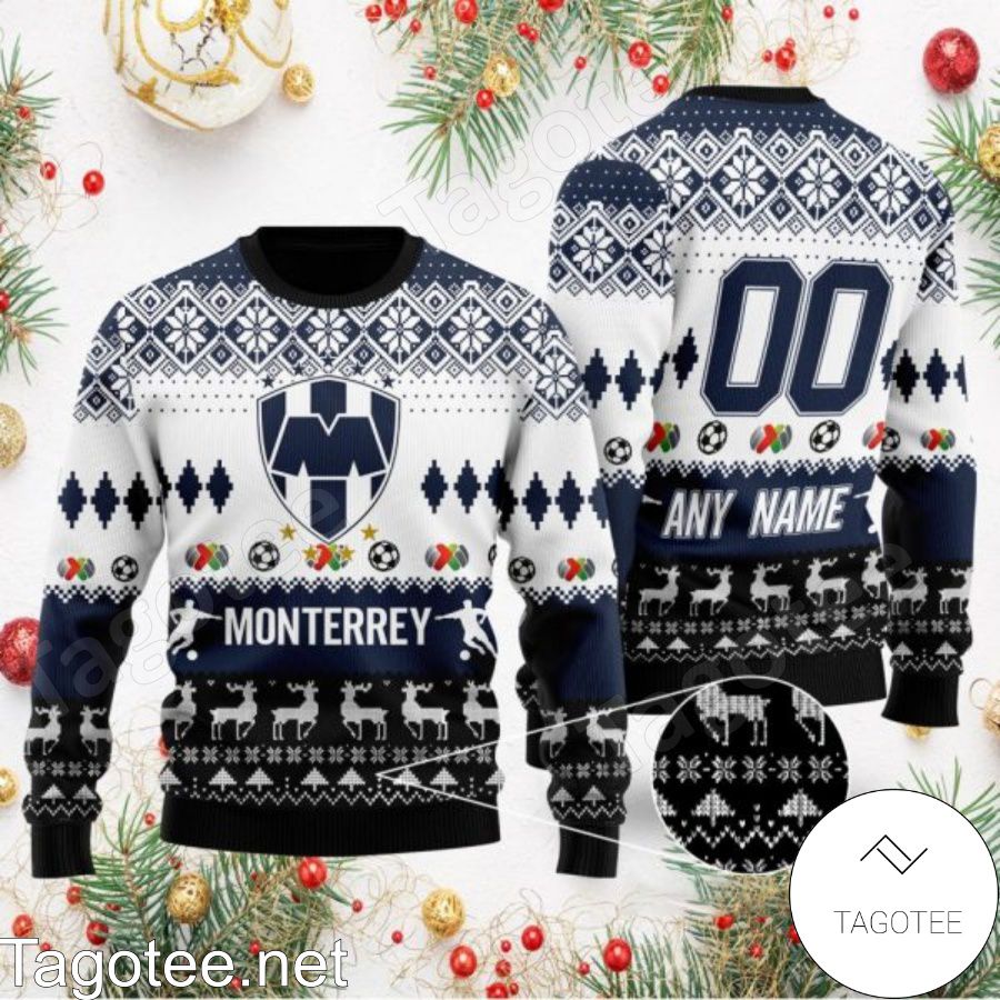 Liga MX C.F. Monterrey Ugly Christmas Sweater