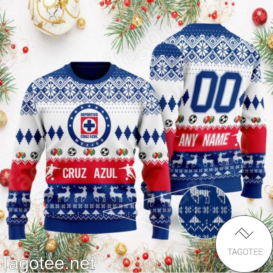 Liga MX Cruz Azul Ugly Christmas Sweater