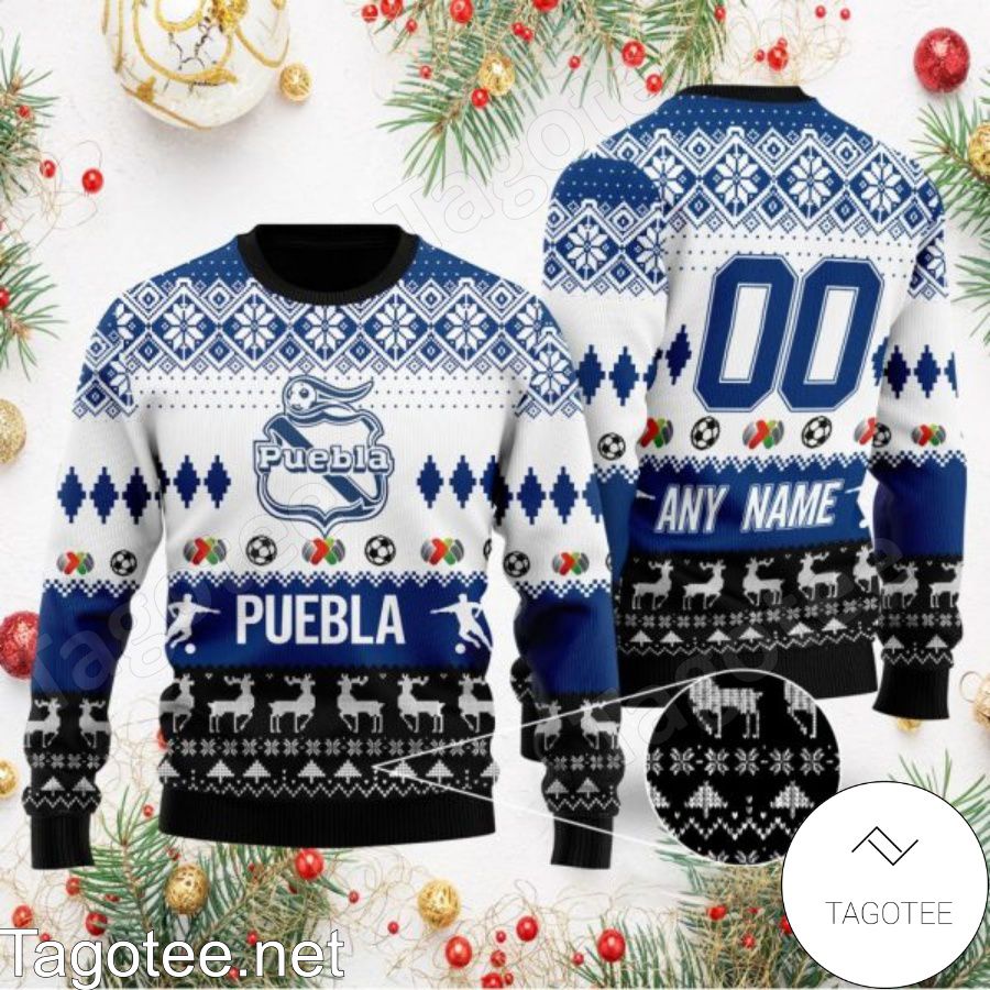 Liga MX Puebla FC Ugly Christmas Sweater