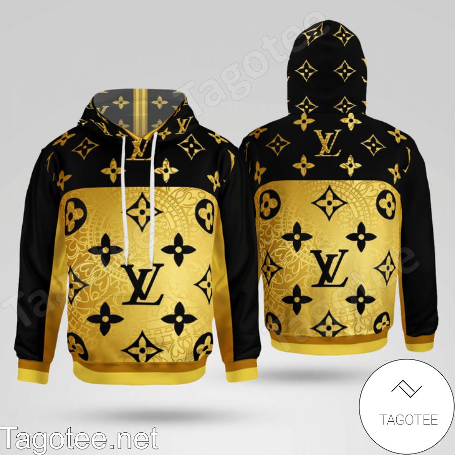 Louis Vuitton Black And Gold Hoodie