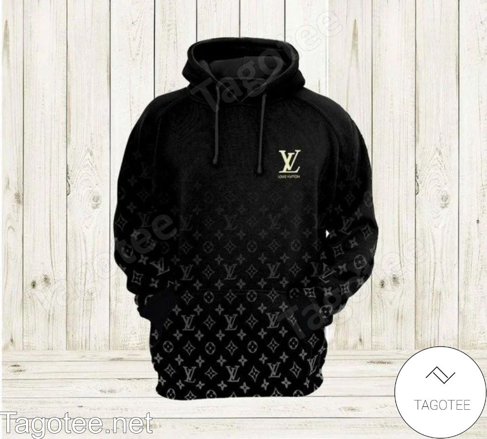 Louis Vuitton Black Monogram Gradient Hoodie