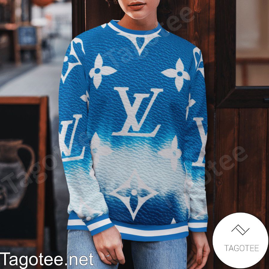 Louis Vuitton Escale Neverfull Blue Tie Dye Sweater b