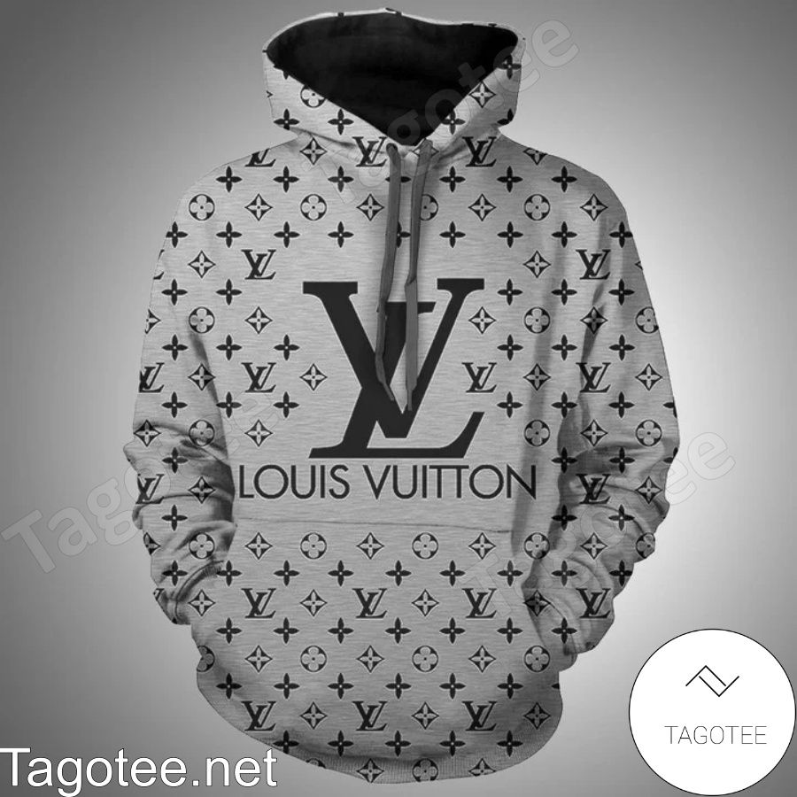 Louis Vuitton White Monogram With Big Logo Center Hoodie - Tagotee