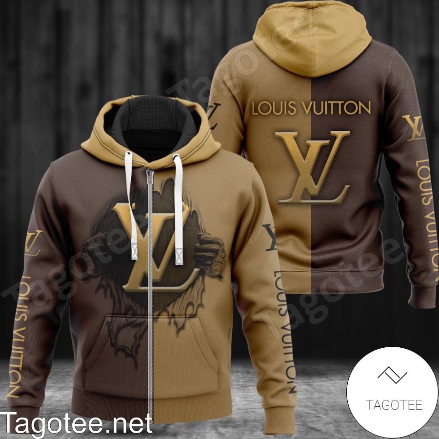 Louis Vuitton Logo All Over Printed Hoodie And Leggings - Tagotee
