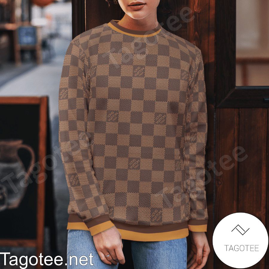 Louis Vuitton Checkerboard And Logo Monogram Hoodie - Tagotee