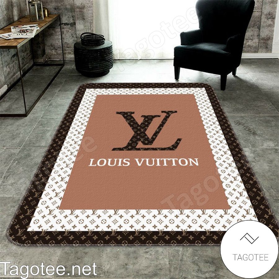 Louis Vuitton Logo Monogram Nested Rectangles Rug