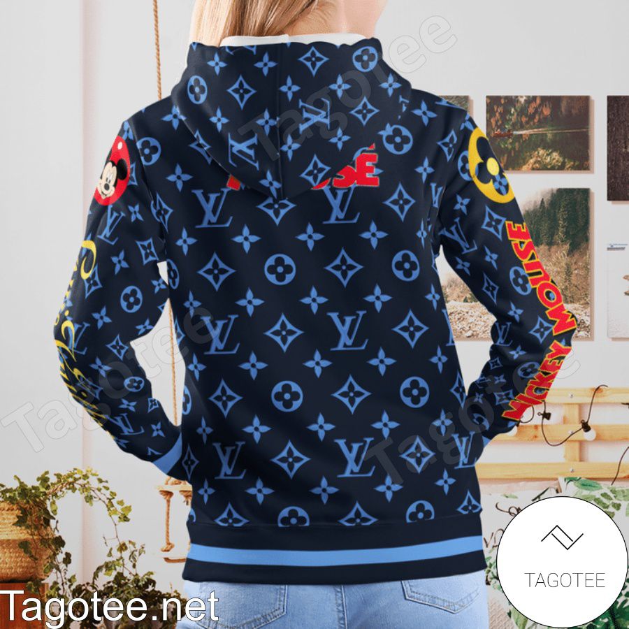 Mickey Mouse Louis Vuitton Blue Monogram Sweater - Tagotee