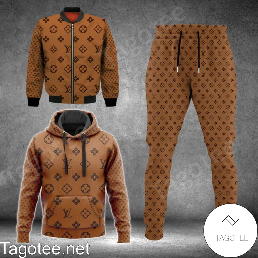 Louis Vuitton Monogram Orange Hoodie And Pants - Tagotee