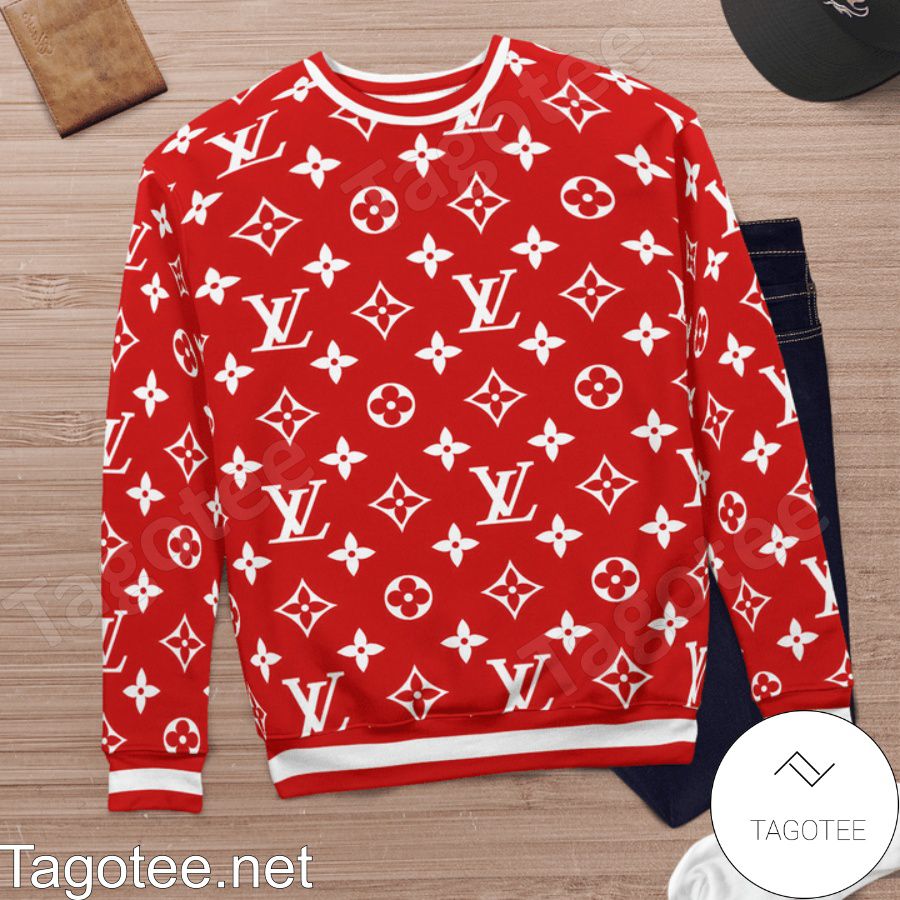 Louis Vuitton Monogram Red Sweater c