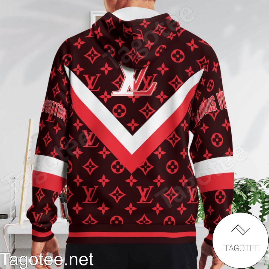 Louis Vuitton Monogram Red Hoodie - Tagotee