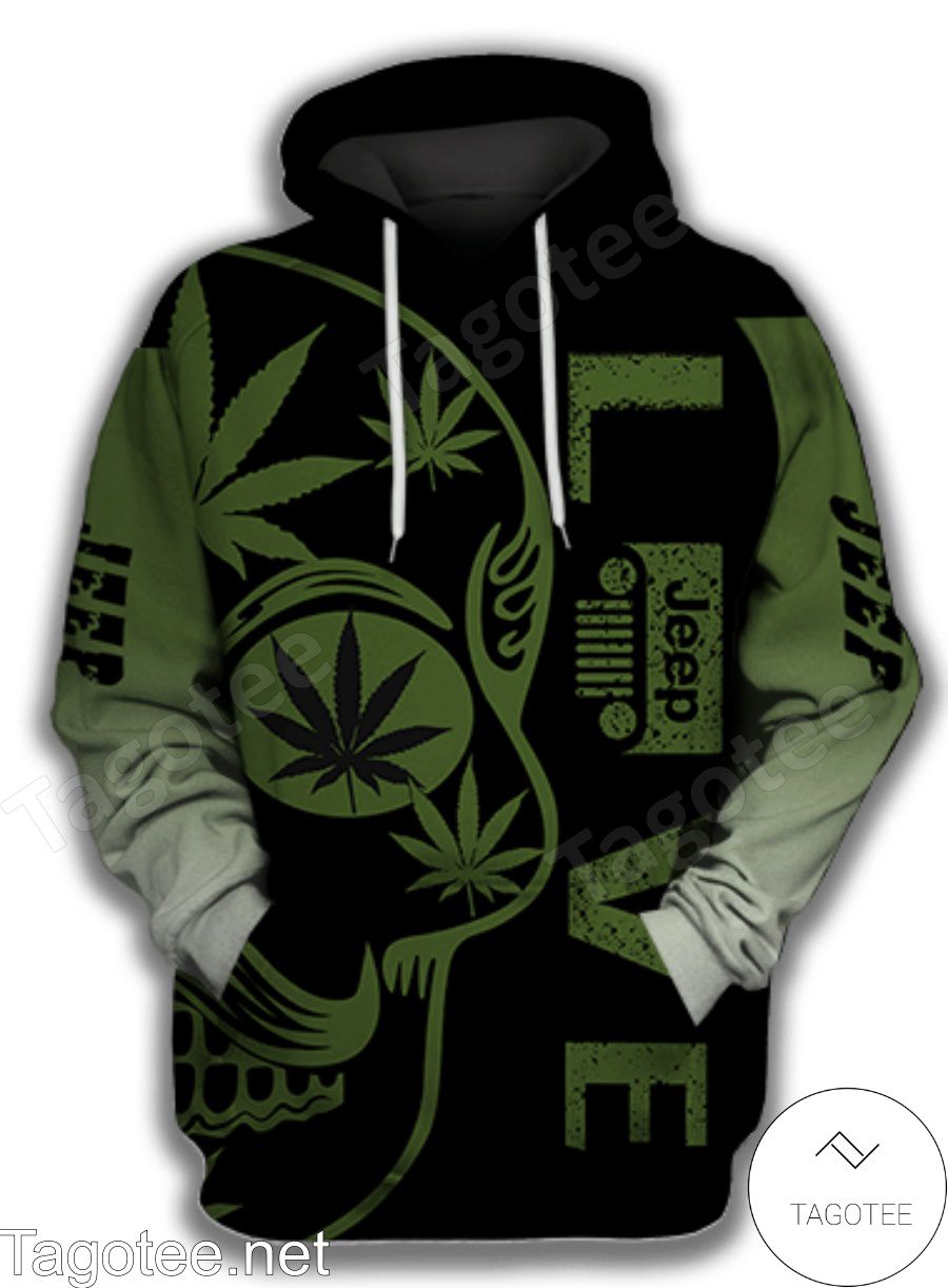 Love Jeep Skull Weed Dad Like A Regular Dad But Higher Hoodie a