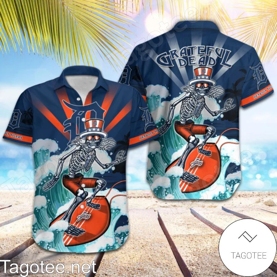 MLB Detroit Tigers Grateful Dead Hawaiian Shirt