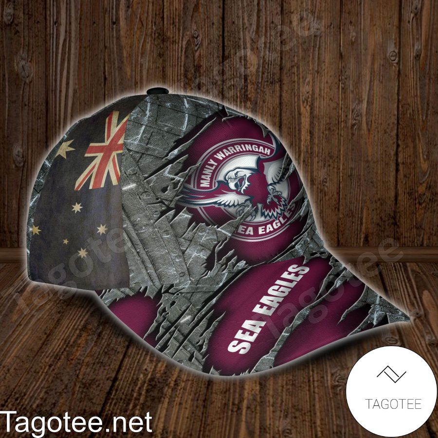 Manly Warringah Sea Eagles NRL Custom Name Personalized Cap a