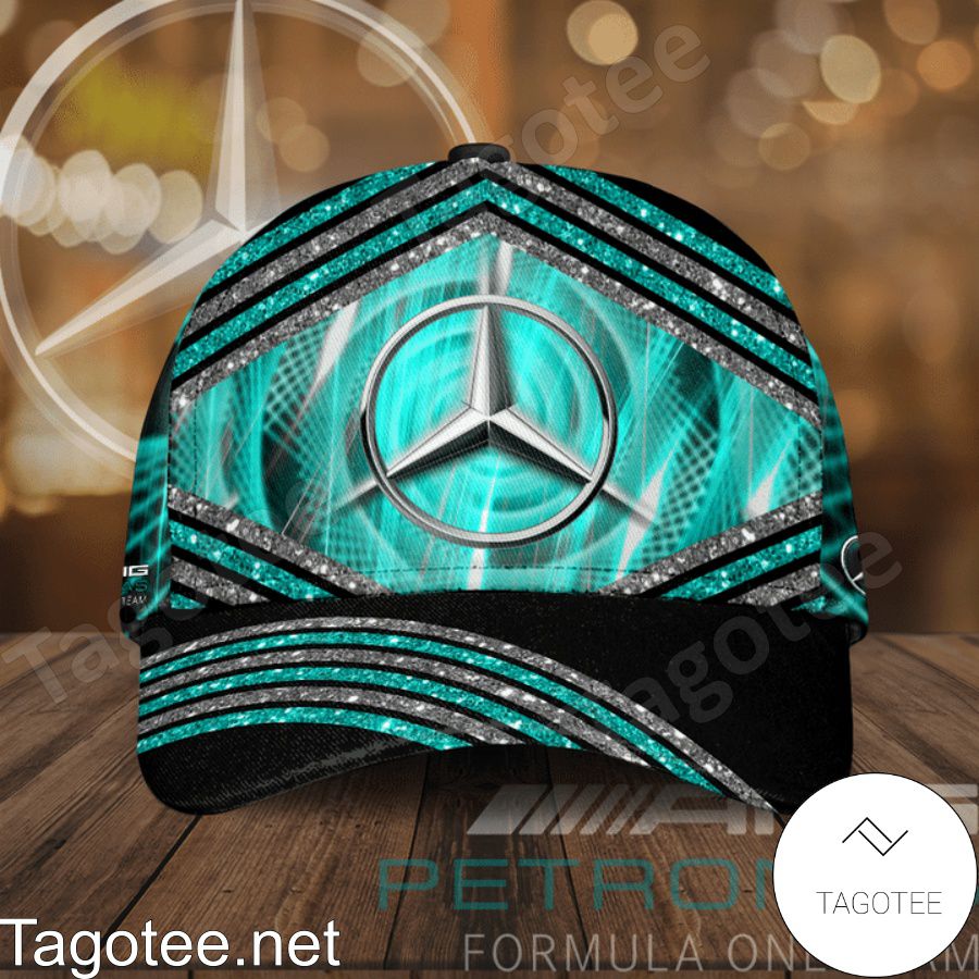 Mercedes Logo Glitter Stripes Cap