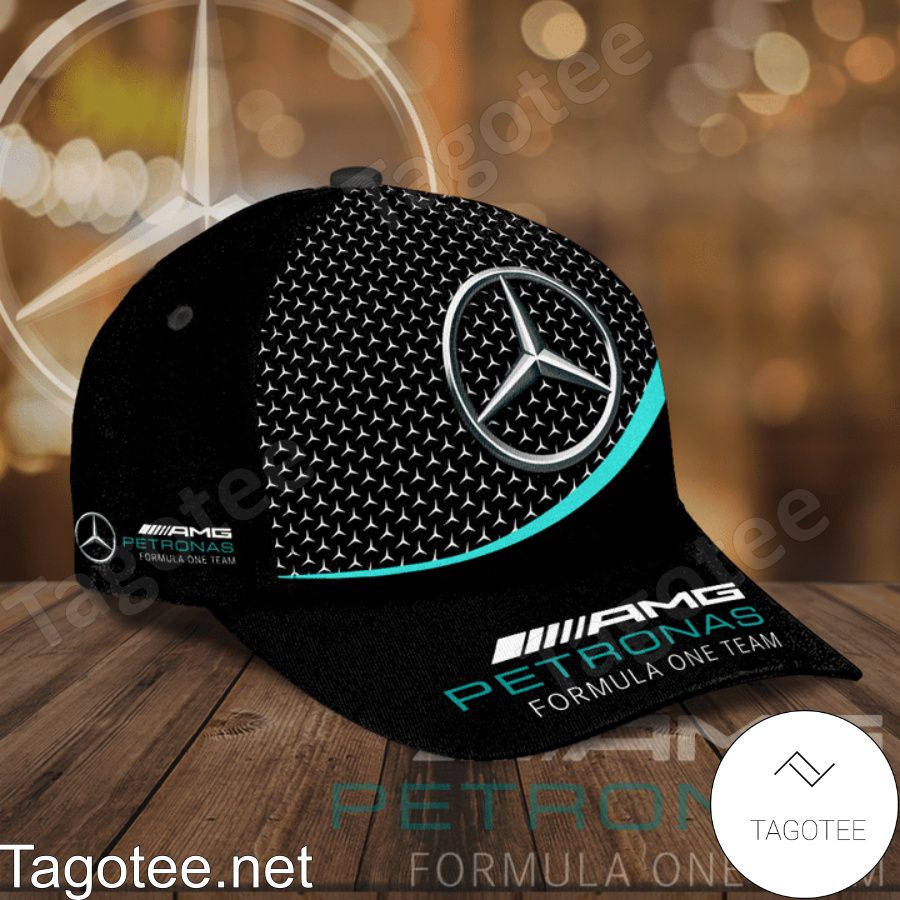 Mercedes Logo Printed Amg Petronas Formula One Team Black Cap a