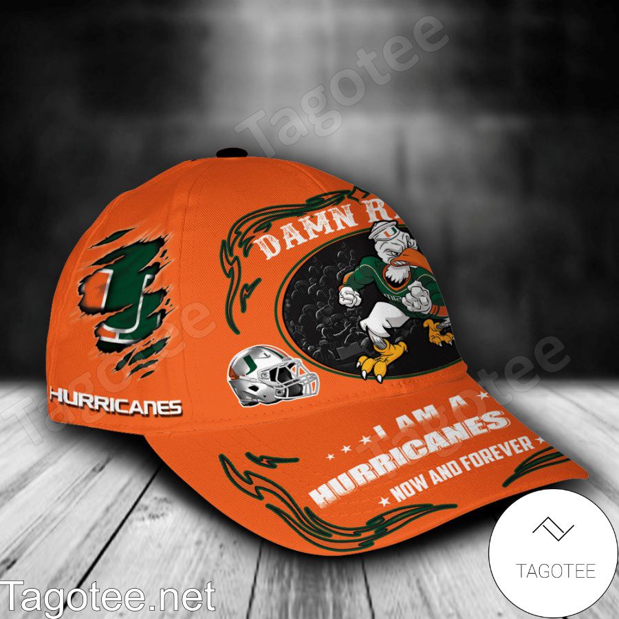 Miami Hurricanes Mascot NCAA Personalized Cap a