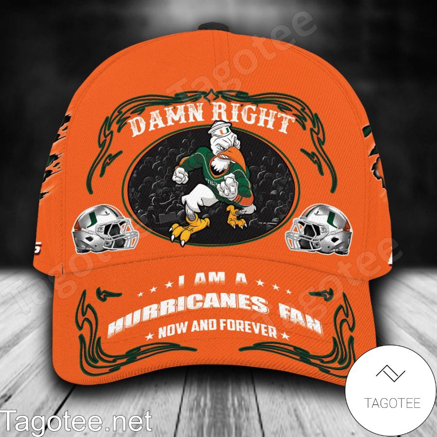 Miami Hurricanes Mascot NCAA Personalized Cap