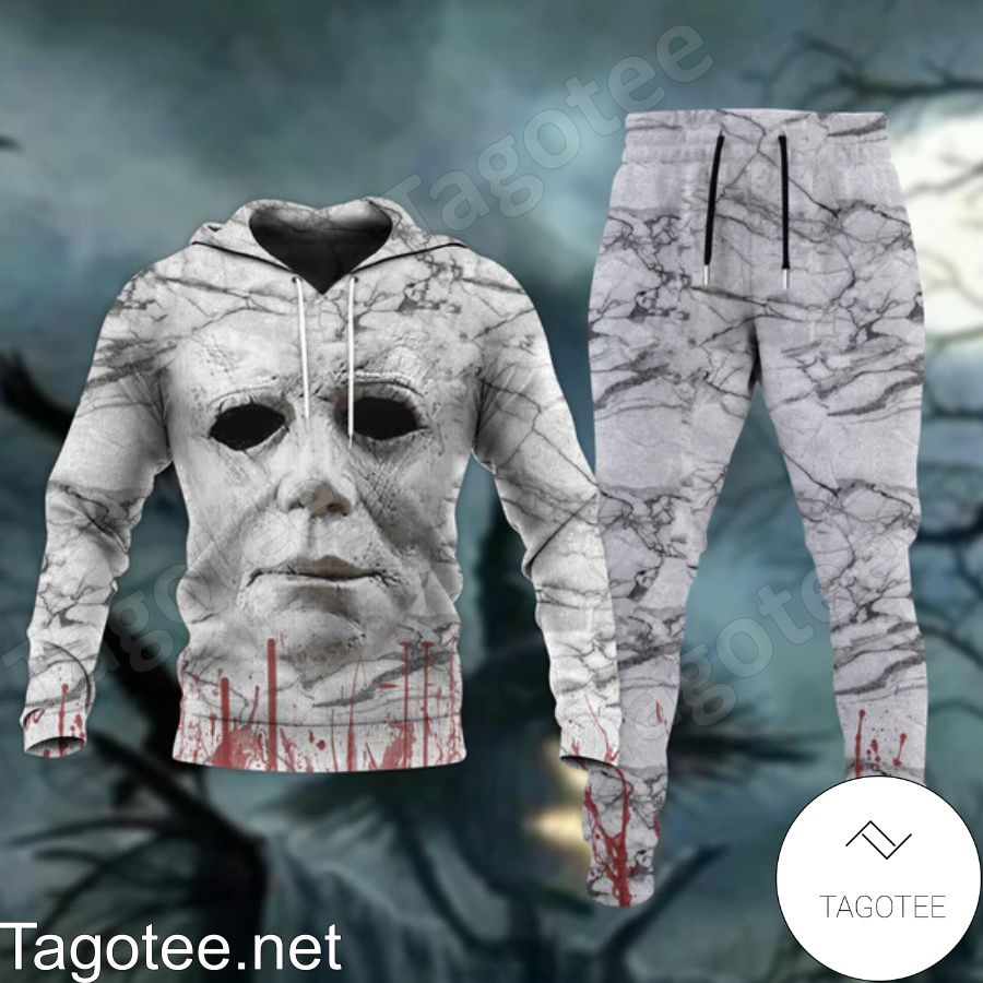 Michael Myers Face 3D Hoodie And Long Pants