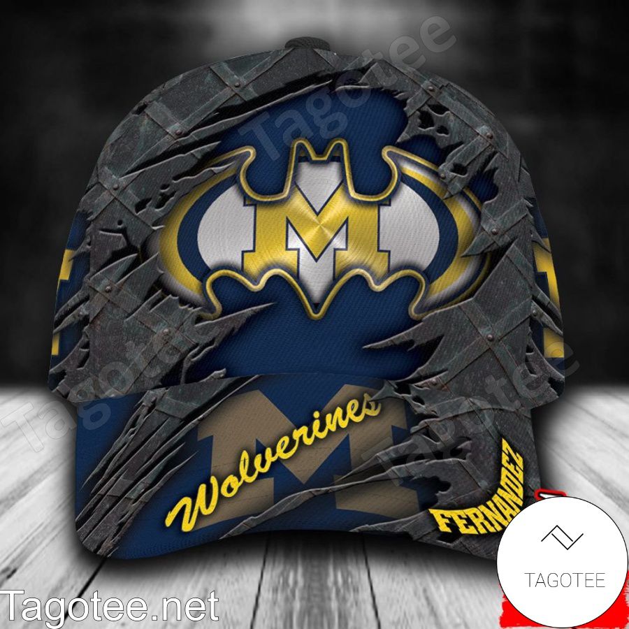 Michigan Wolverines Batman NCAA Personalized Cap