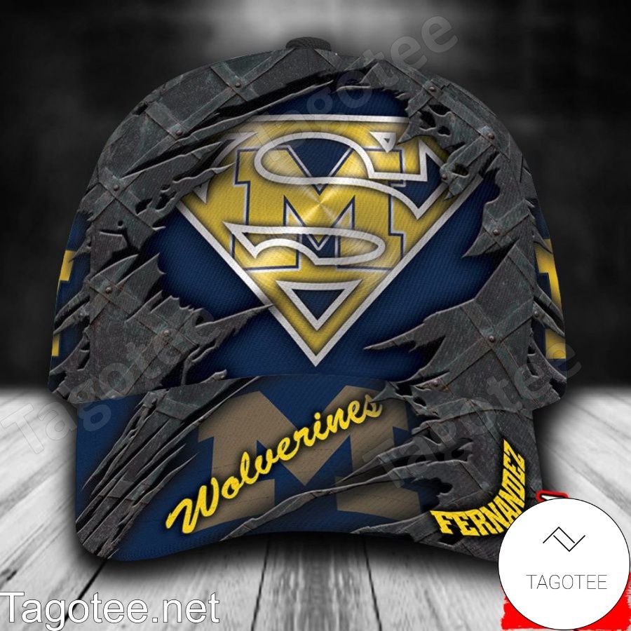Michigan Wolverines Superman NCAA Personalized Cap