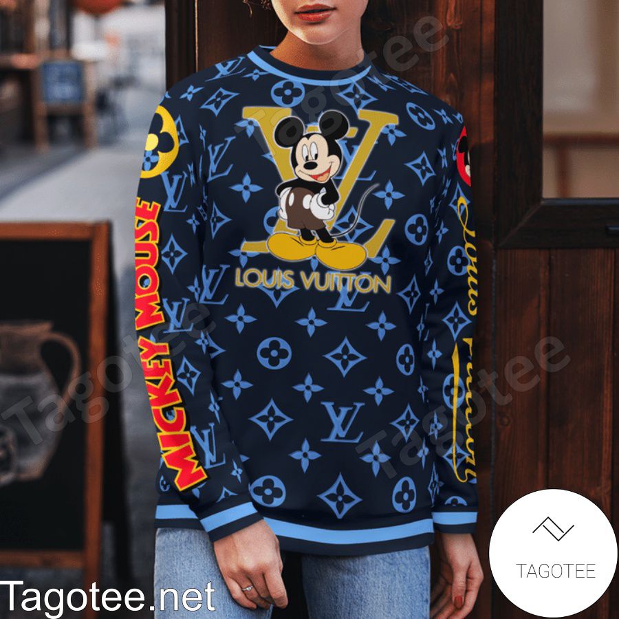 Mickey Mouse Louis Vuitton Blue Monogram Sweater b