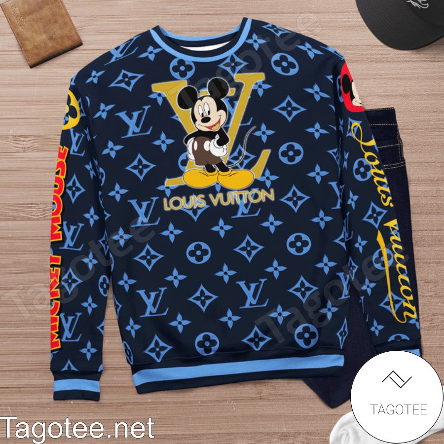 Mickey Mouse Louis Vuitton Blue Monogram Sweater c