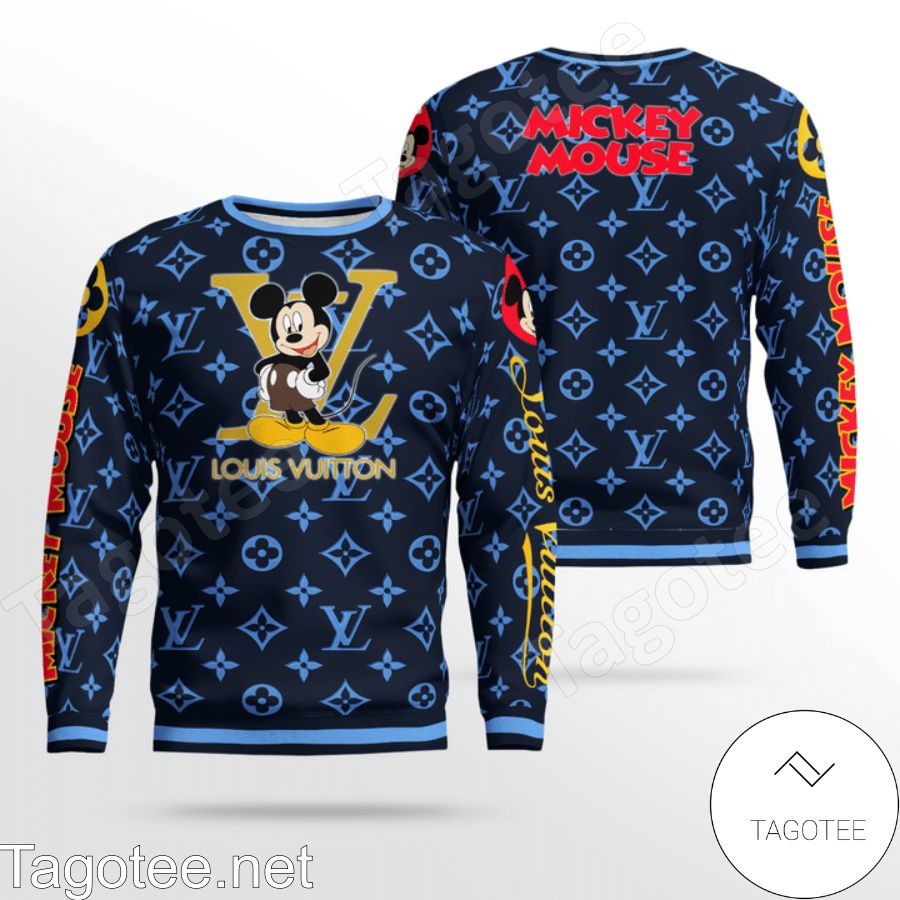 Mickey Mouse Louis Vuitton Blue Monogram Sweater