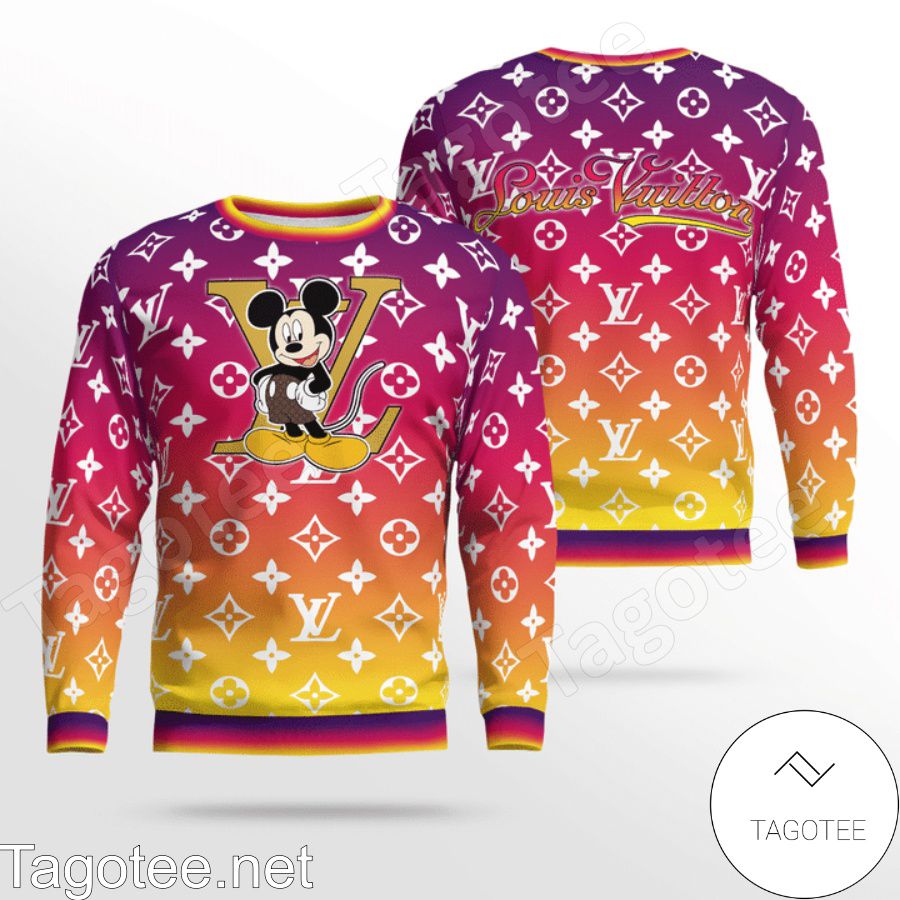Mickey Mouse Louis Vuitton Monogram Gradient Sweater