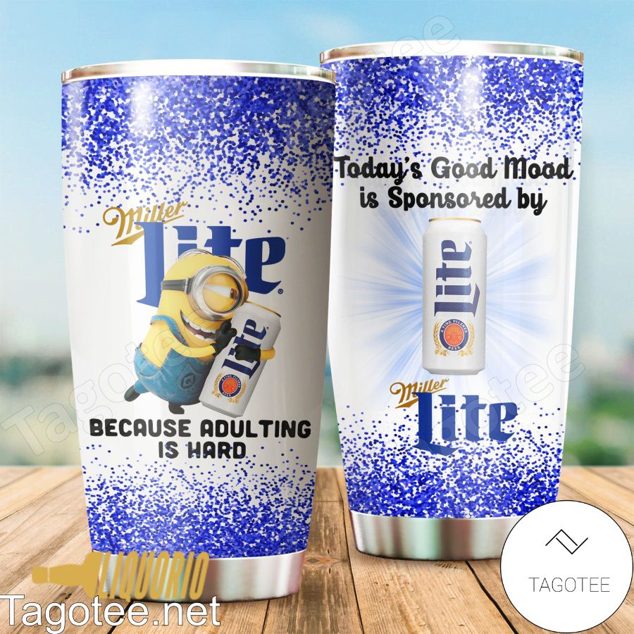 Minion With Miller Lite Because Aduting is Hard Tumbler