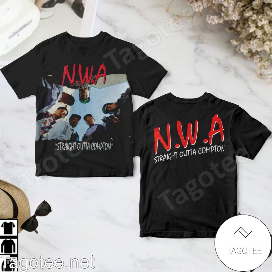 N.w.a Straight Outta Compton Album Cover Black Shirt