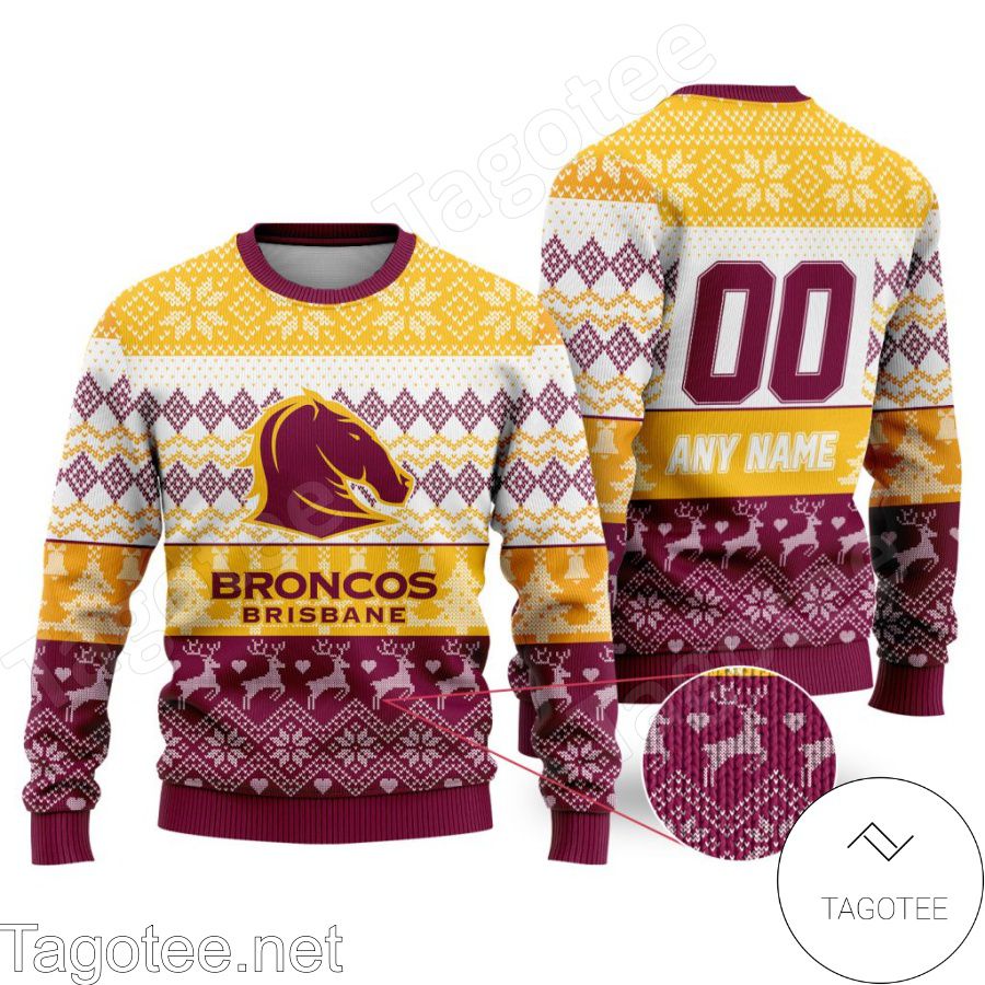 NRL Brisbane Broncos Ugly Christmas Sweater