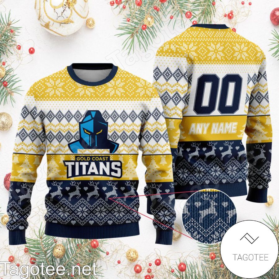NRL Gold Coast Titans Ugly Christmas Sweater a