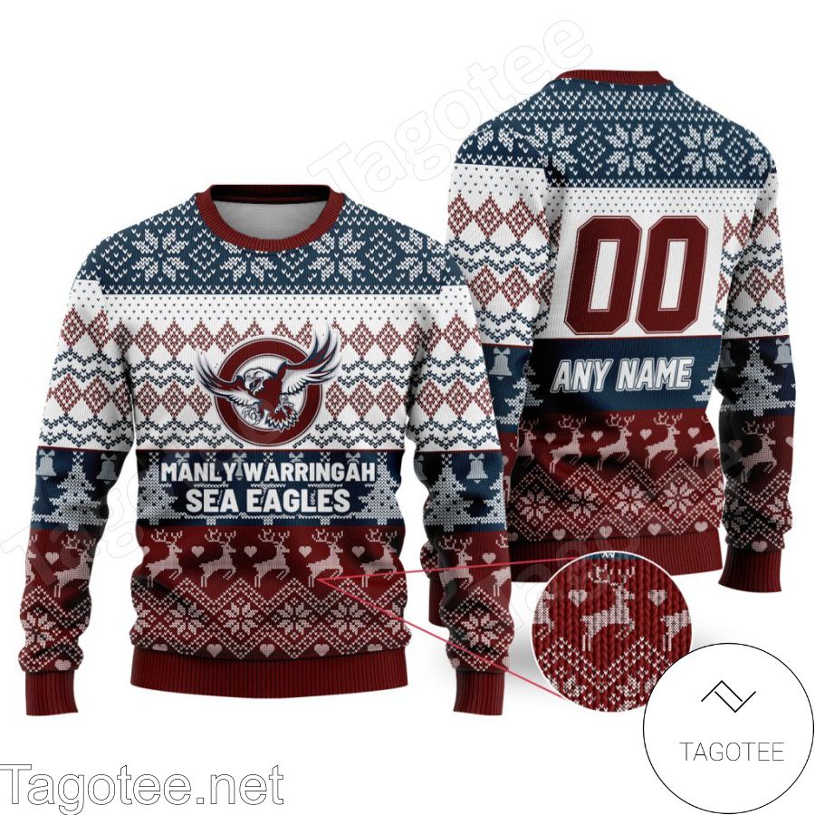 NRL Manly Warringah Sea Eagles Ugly Christmas Sweater