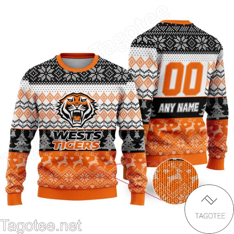 NRL Wests Tigers Ugly Christmas Sweater