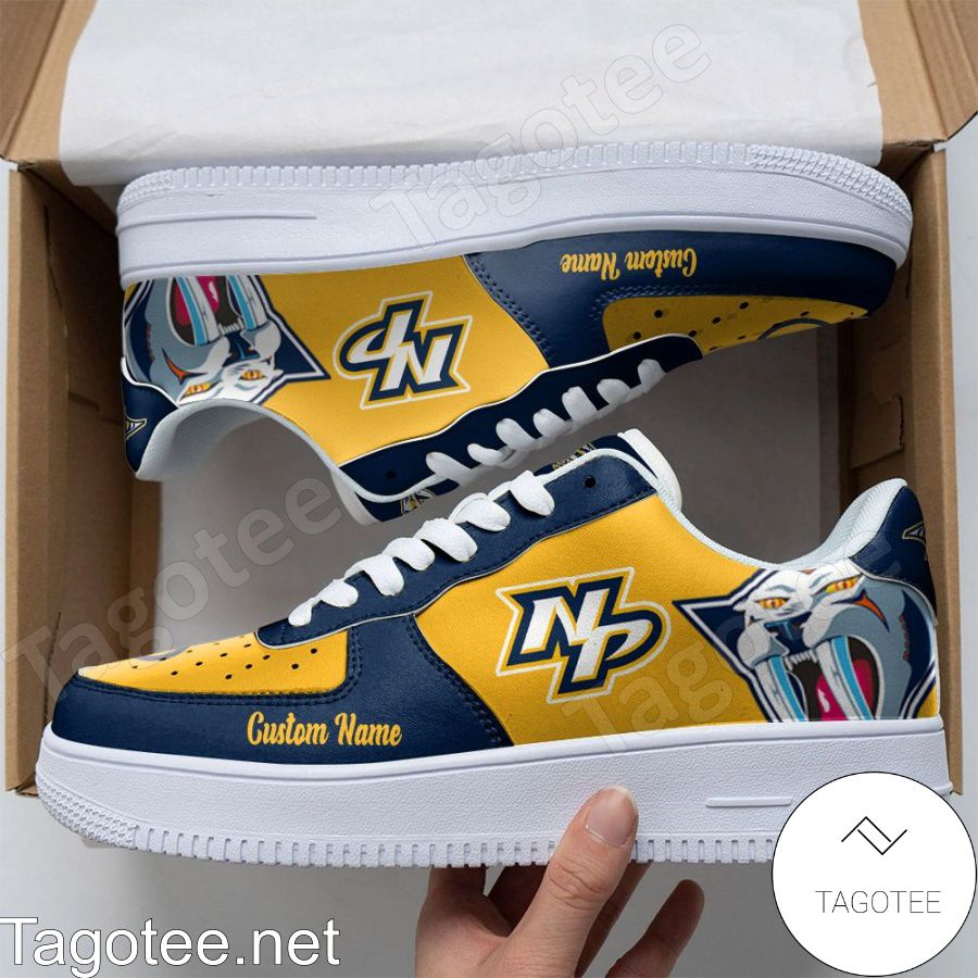 Nashville Predators Mascot Logo NHL Hockey Custom Name Air Force Shoes