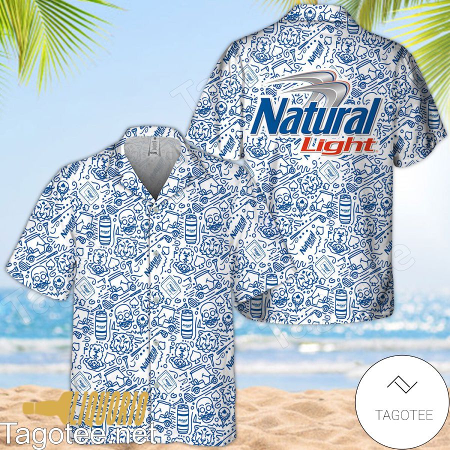 Natural Light Doodle Art Hawaiian Shirt