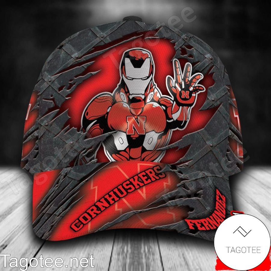 Nebraska Cornhuskers Iron Man NCAA Personalized Cap