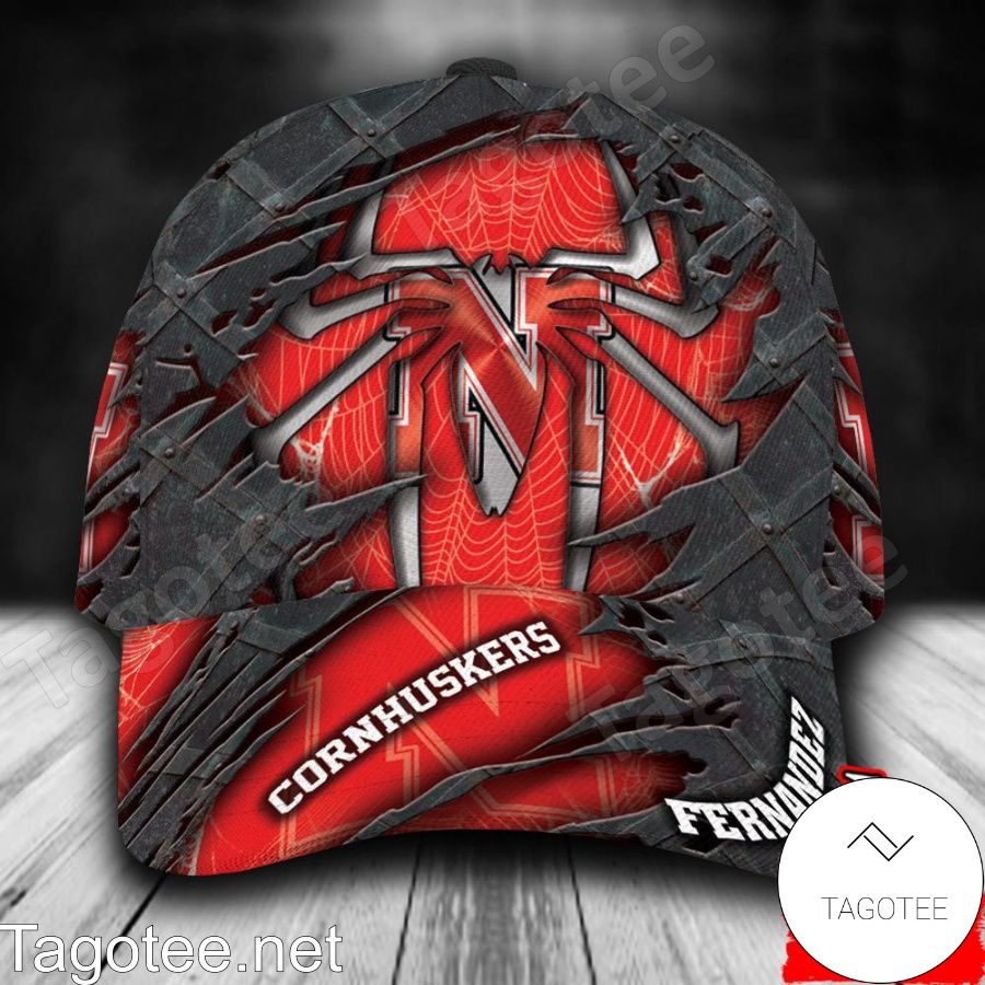 Nebraska Cornhuskers Spiderman NCAA Personalized Cap