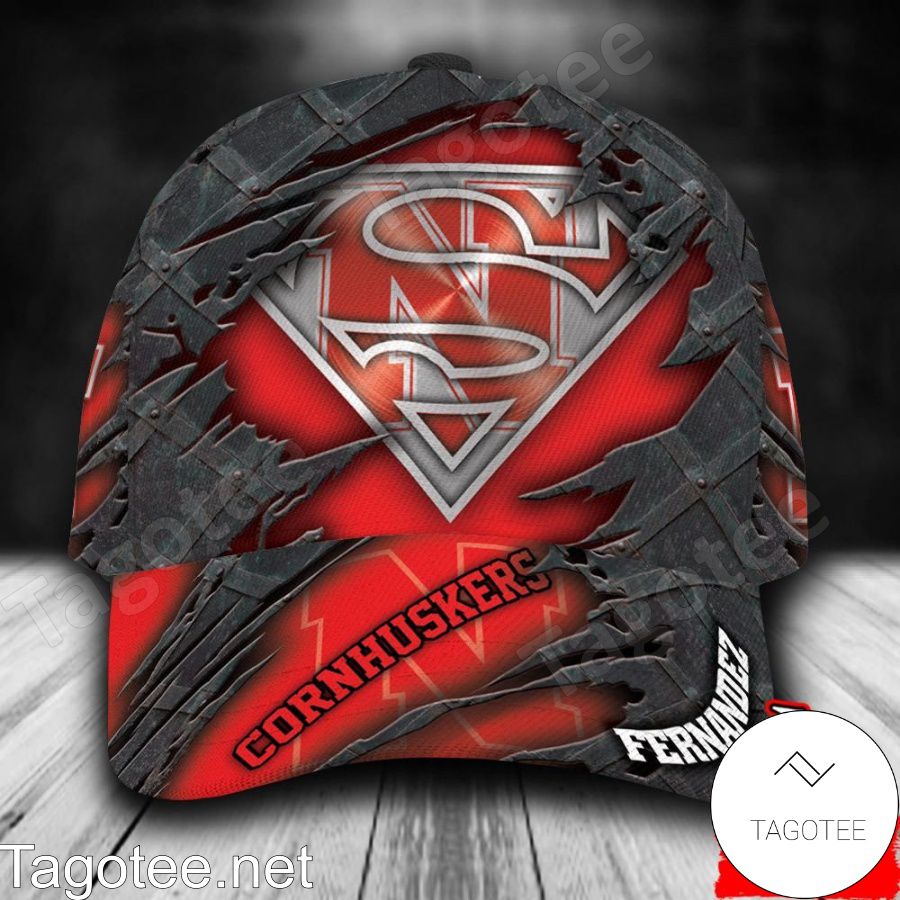 Nebraska Cornhuskers Superman NCAA Personalized Cap