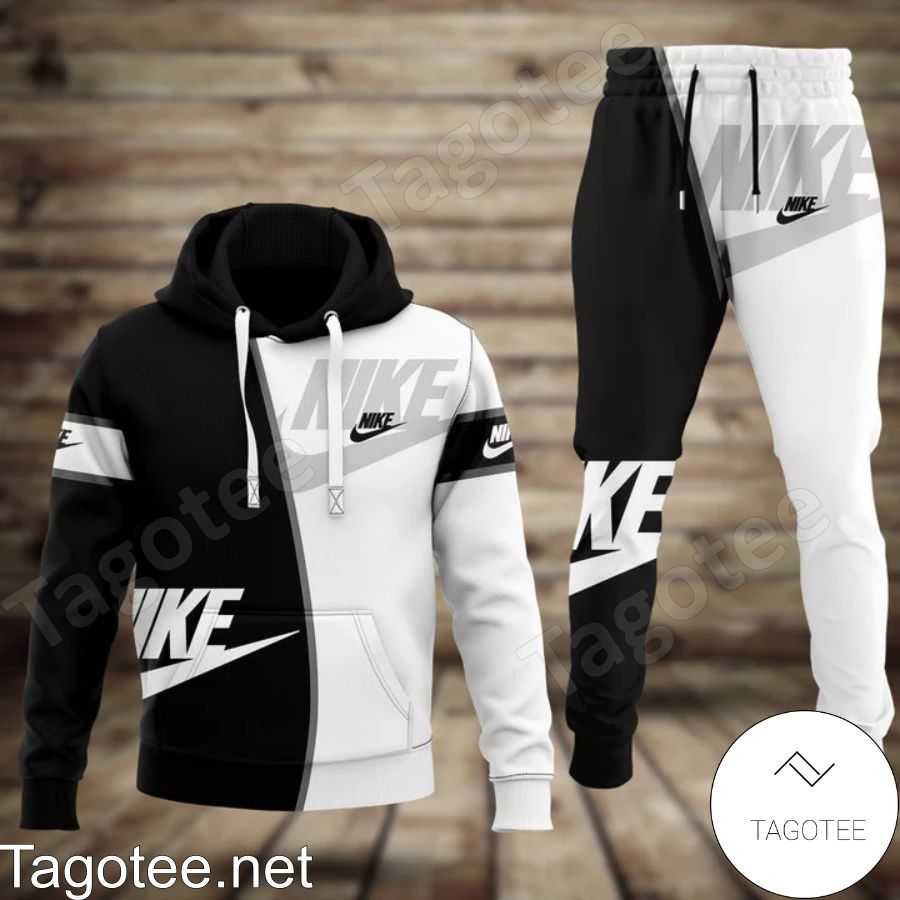 Nike Black And White Hoodie And Pants